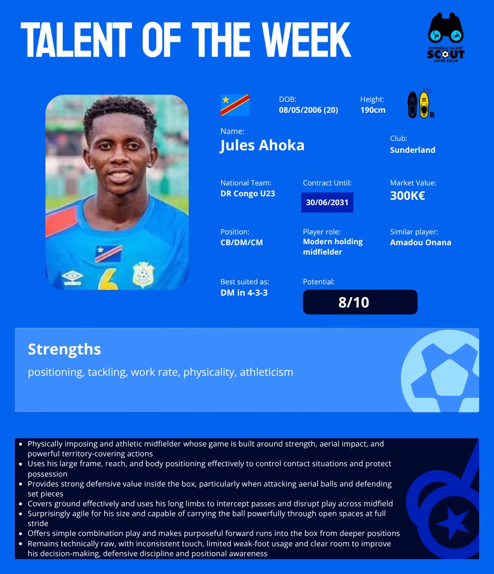 TALENT OF THE WEEK #39 - Jules Ahoka